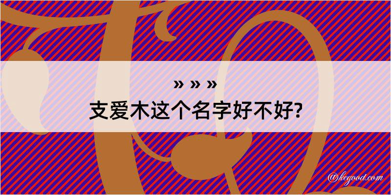 支爱木这个名字好不好?