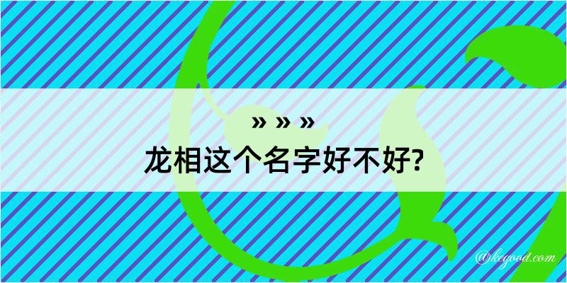 龙相这个名字好不好?