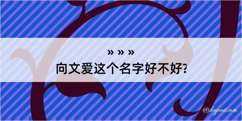 向文爱这个名字好不好?