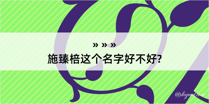 施臻棓这个名字好不好?