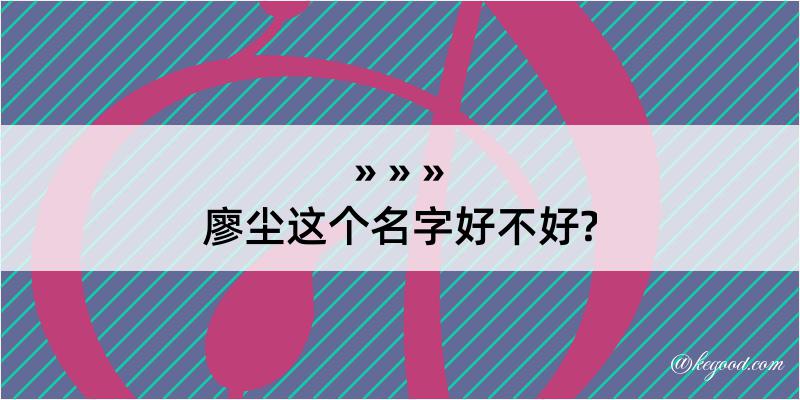 廖尘这个名字好不好?