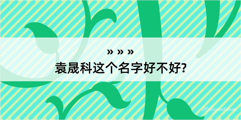 袁晟科这个名字好不好?