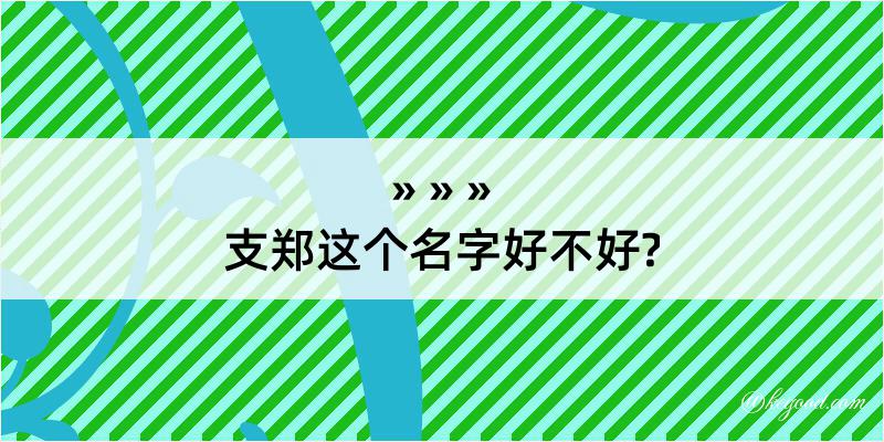 支郑这个名字好不好?