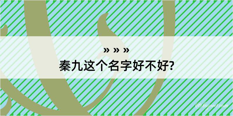 秦九这个名字好不好?