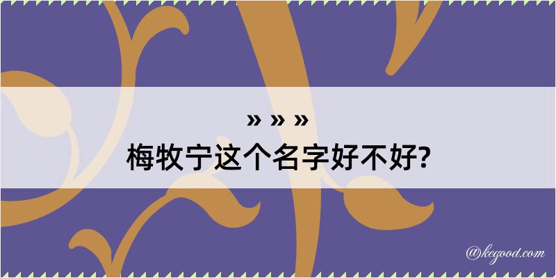 梅牧宁这个名字好不好?