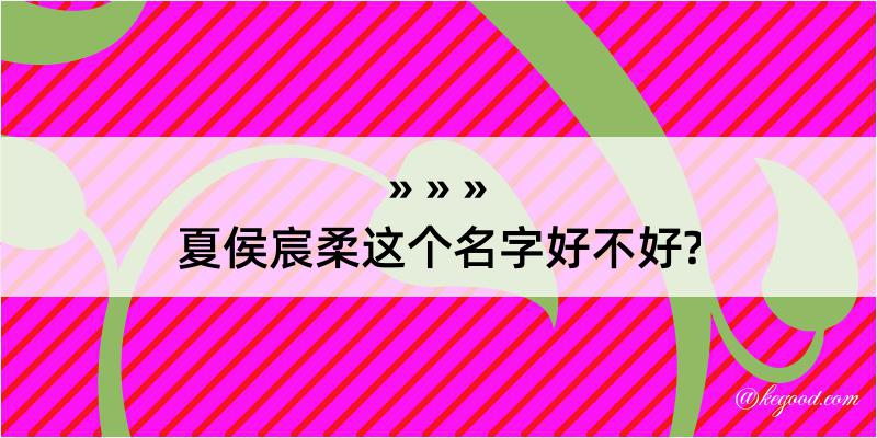 夏侯宸柔这个名字好不好?