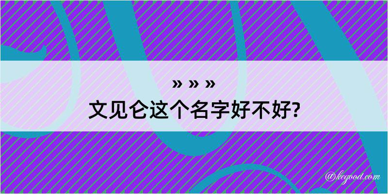 文见仑这个名字好不好?