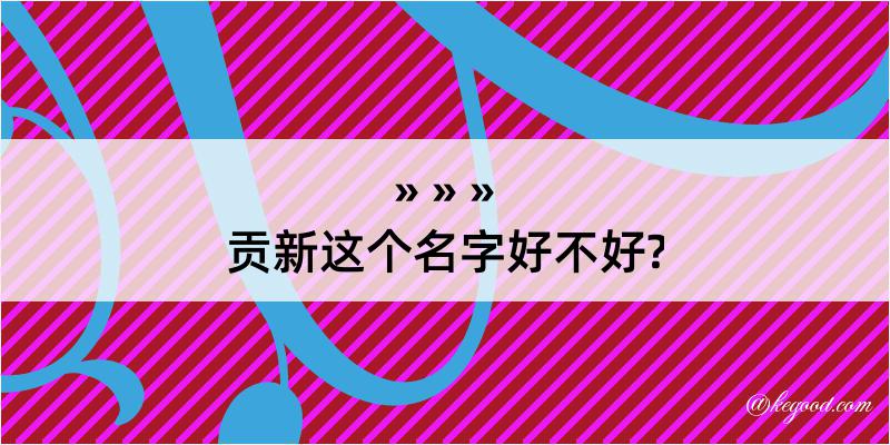 贡新这个名字好不好?