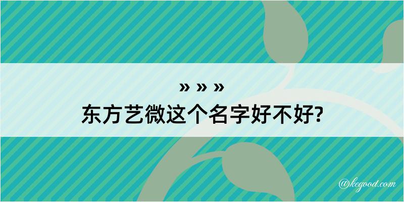 东方艺微这个名字好不好?