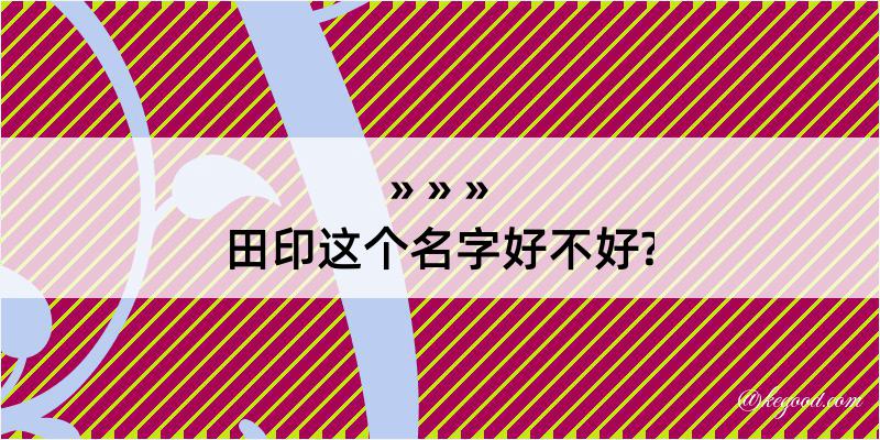 田印这个名字好不好?