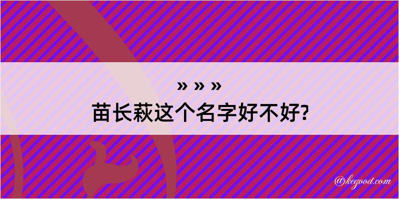 苗长萩这个名字好不好?