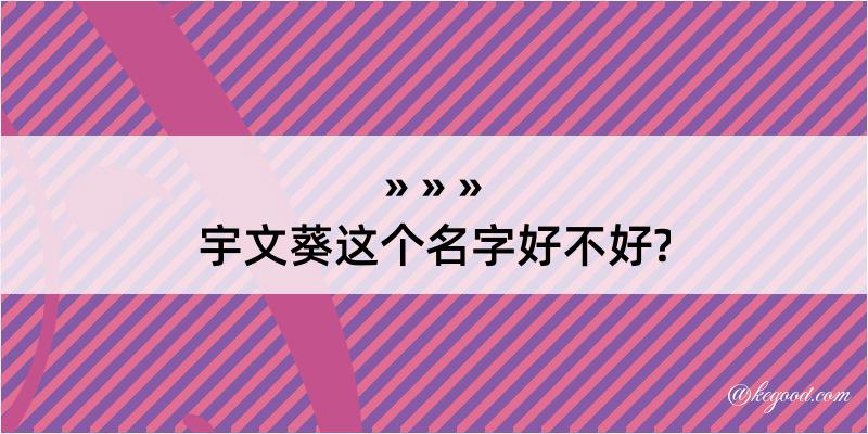 宇文葵这个名字好不好?