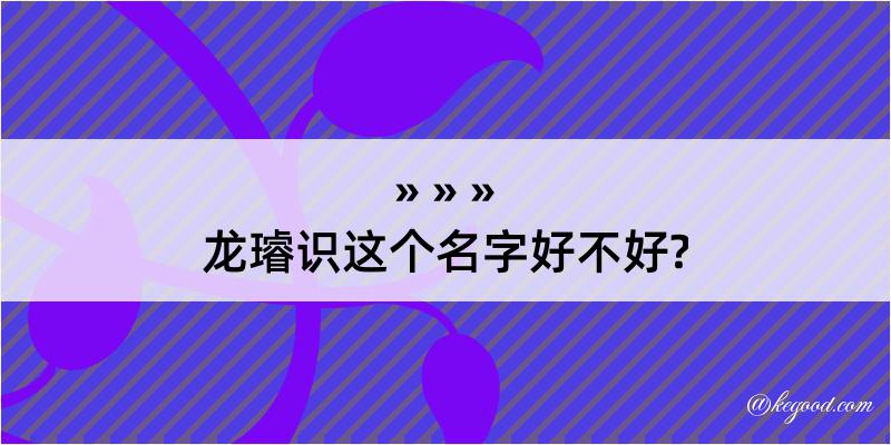 龙璿识这个名字好不好?