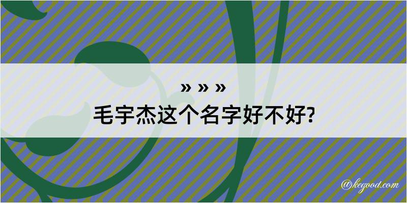 毛宇杰这个名字好不好?