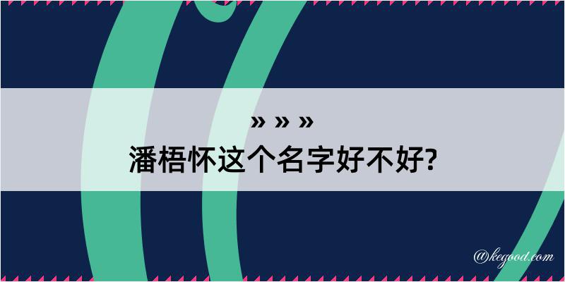 潘梧怀这个名字好不好?