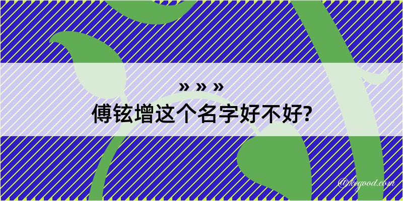 傅铉增这个名字好不好?