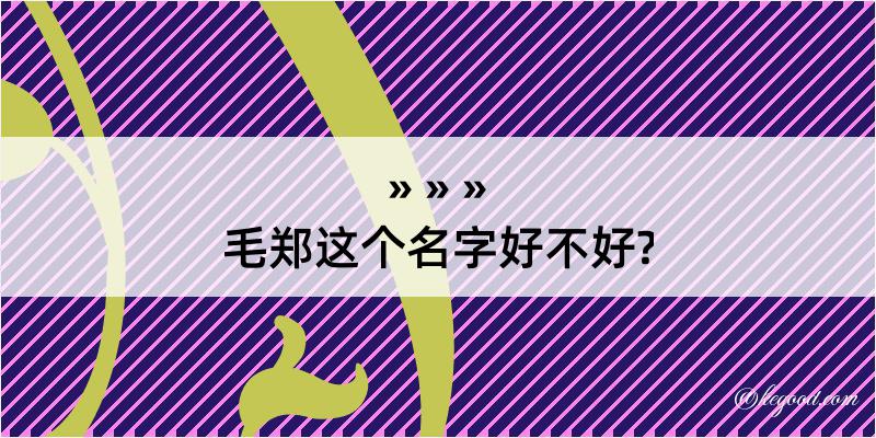 毛郑这个名字好不好?