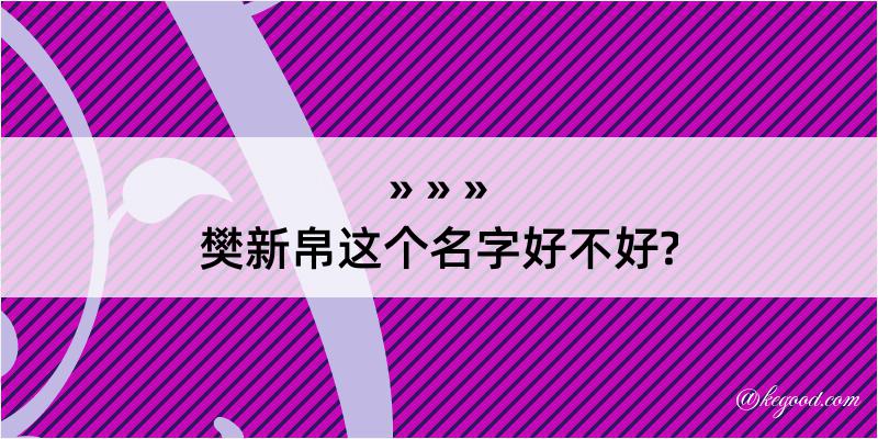 樊新帛这个名字好不好?