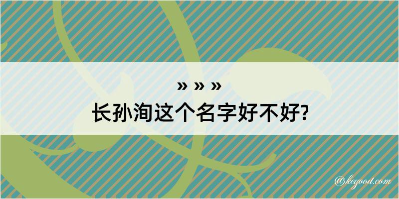 长孙洵这个名字好不好?