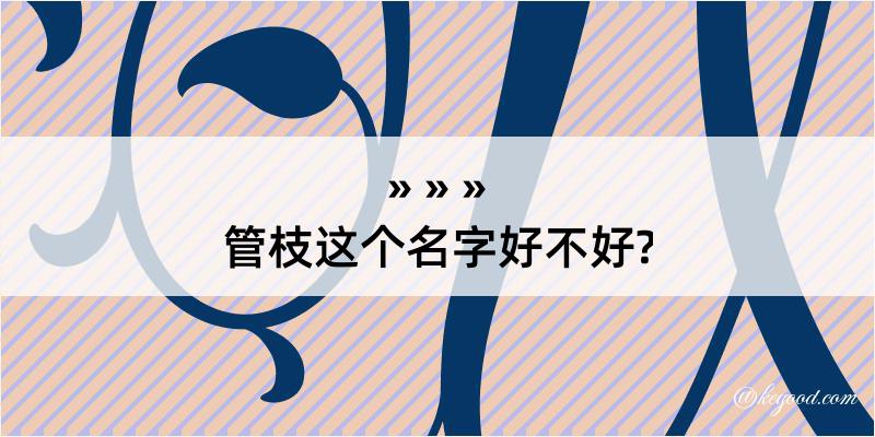 管枝这个名字好不好?