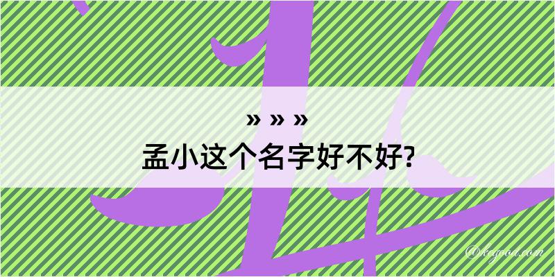 孟小这个名字好不好?