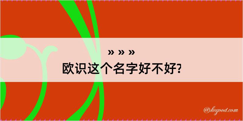 欧识这个名字好不好?