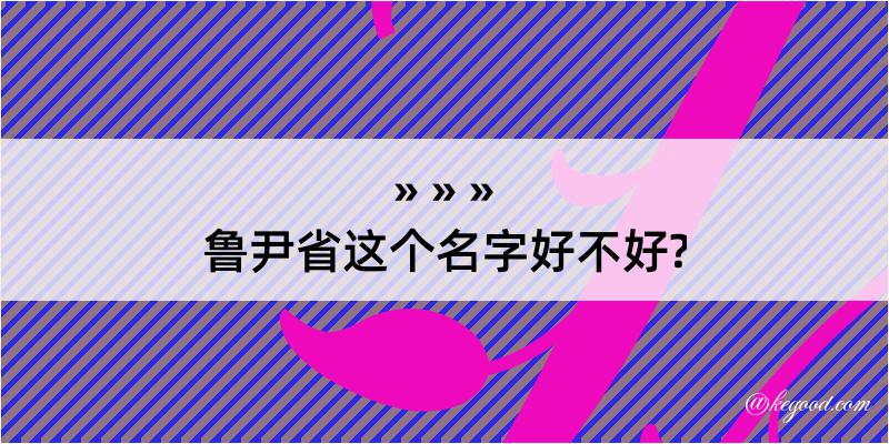 鲁尹省这个名字好不好?