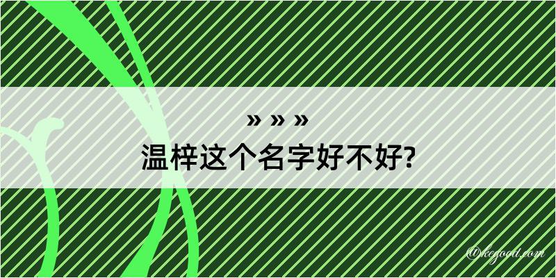 温梓这个名字好不好?