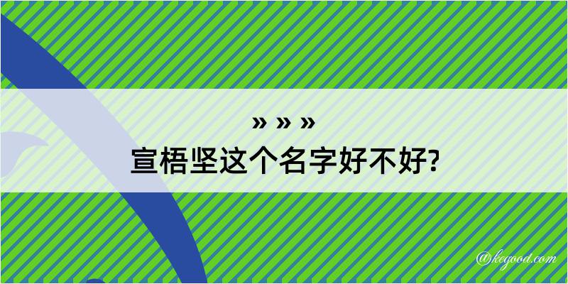 宣梧坚这个名字好不好?