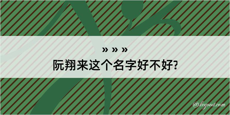 阮翔来这个名字好不好?