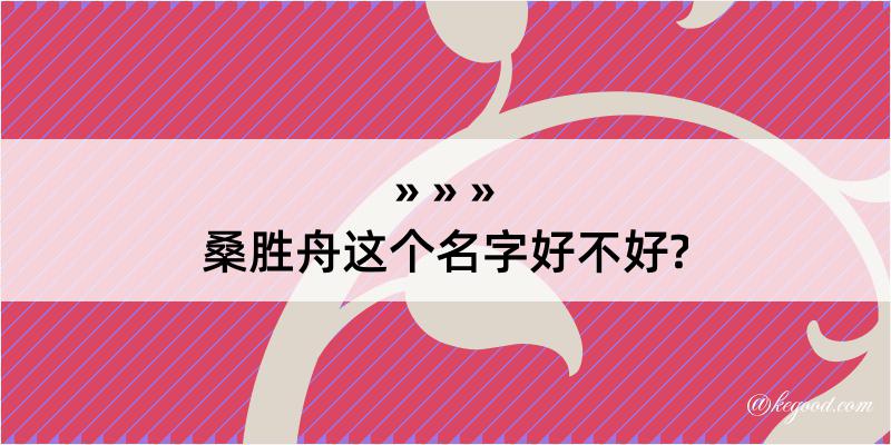 桑胜舟这个名字好不好?