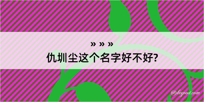 仇圳尘这个名字好不好?