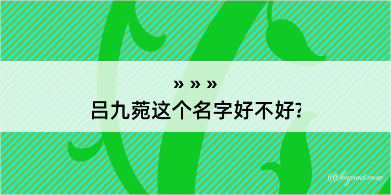 吕九菀这个名字好不好?