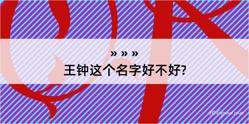 王钟这个名字好不好?