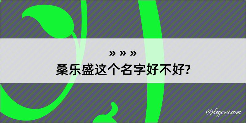 桑乐盛这个名字好不好?