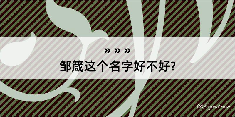 邹箴这个名字好不好?