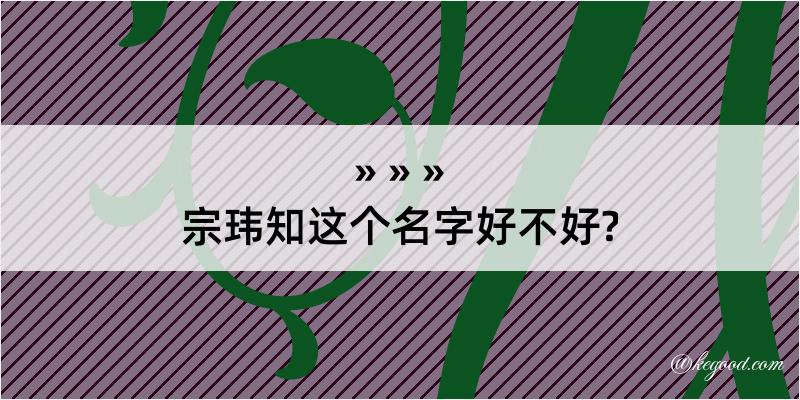 宗玮知这个名字好不好?