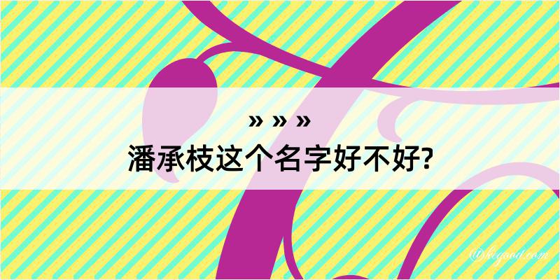 潘承枝这个名字好不好?