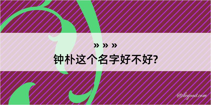 钟朴这个名字好不好?