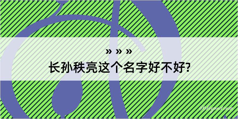 长孙秩亮这个名字好不好?