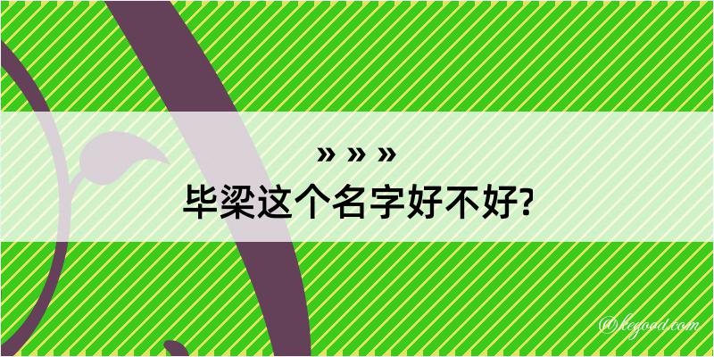 毕梁这个名字好不好?