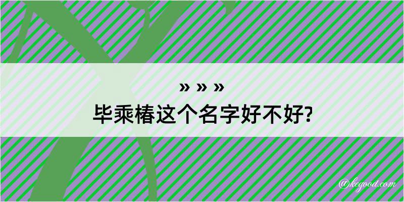 毕乘椿这个名字好不好?