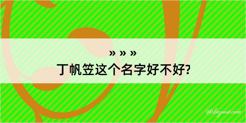 丁帆笠这个名字好不好?