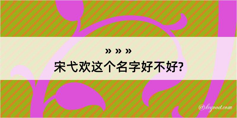 宋弋欢这个名字好不好?