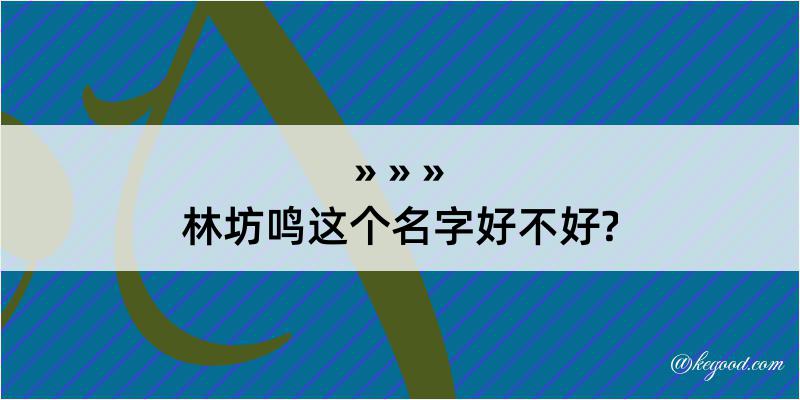 林坊鸣这个名字好不好?