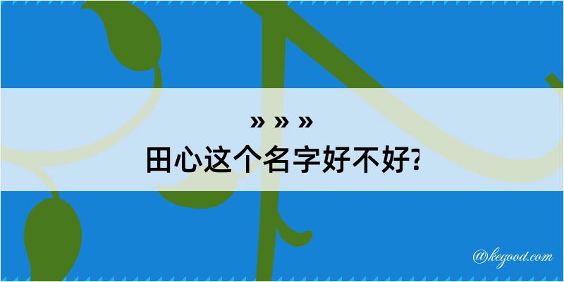 田心这个名字好不好?