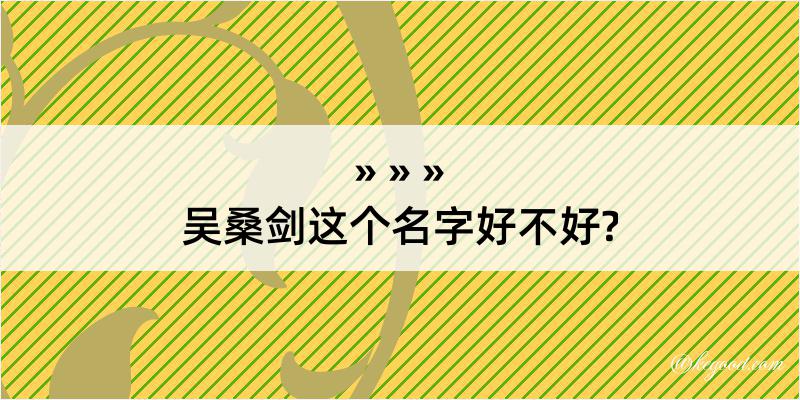 吴桑剑这个名字好不好?