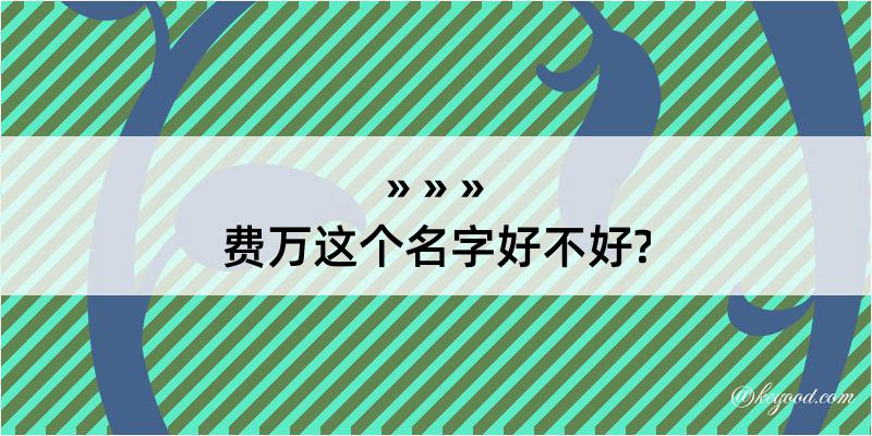 费万这个名字好不好?