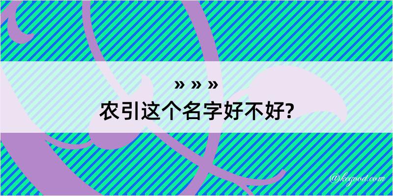 农引这个名字好不好?