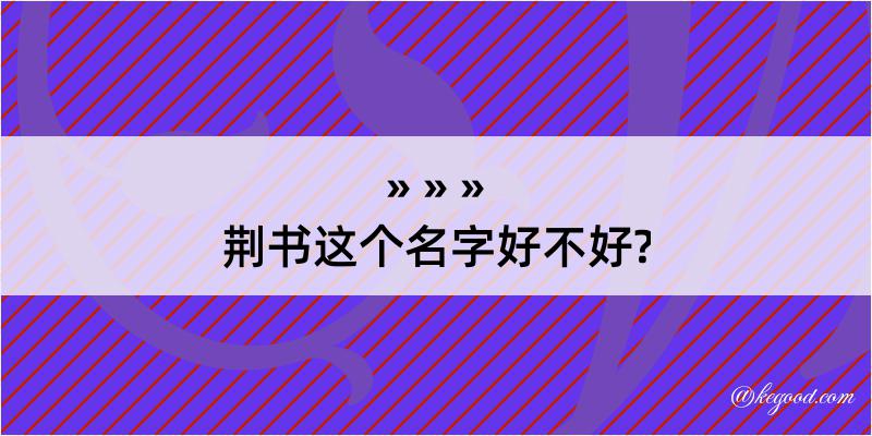 荆书这个名字好不好?